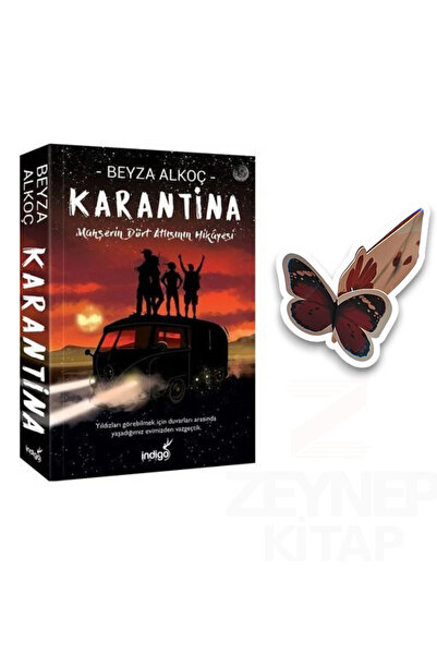 İndigo Kitap Karantina Birinci Perde(Karton Kapak) Özel Tasarım Kelebek Ayraç...