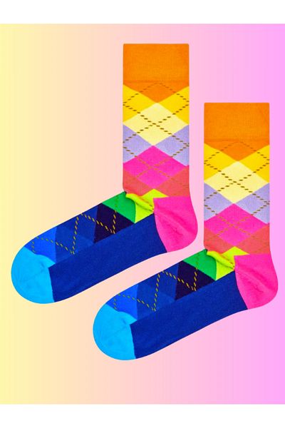 Shuttle Park Ειδική σειρά Happy Patterned Colorful Socks Fun Άνετο σχέδιο Κάλτσες χωρίς ραφή