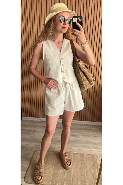 Primaro سترة بليزر من مزيج الكتان بقصة عادية