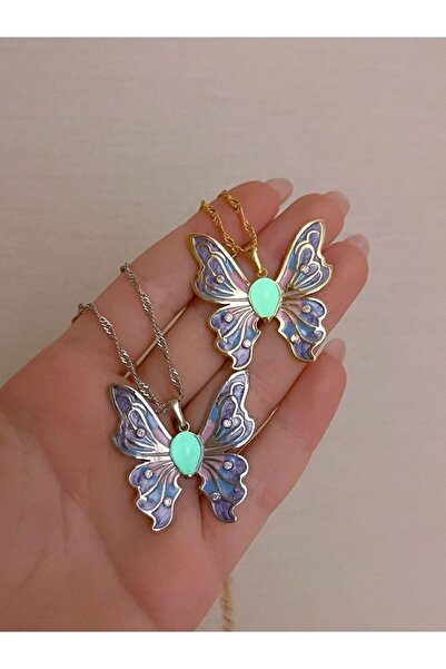 Reorah Collection Fairytopia Elina Karanlıkta Parlayan Kelebek Kolye-altın Kaplama