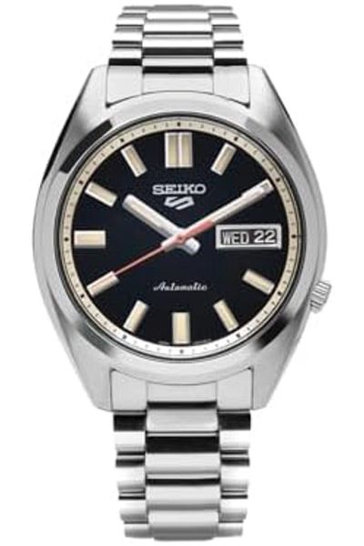 Seiko Stainless Steel Analog Black Dial Men's Watch-SRPK89K1
