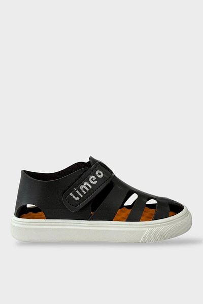 Liger Unisex ortopedické dětské sportovní sandály na suchý zip s flexibilní gumovou podrážkou ČERNÁ
