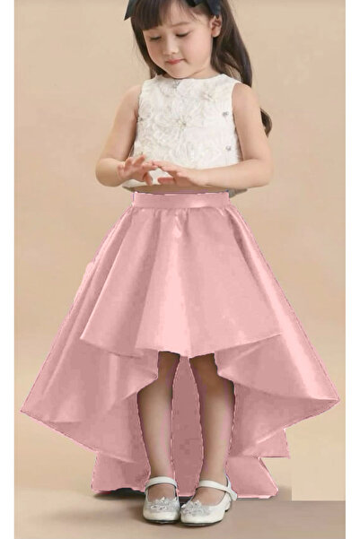 nsmkidslife Дівчача спідниця асиметрична, пудрового кольору