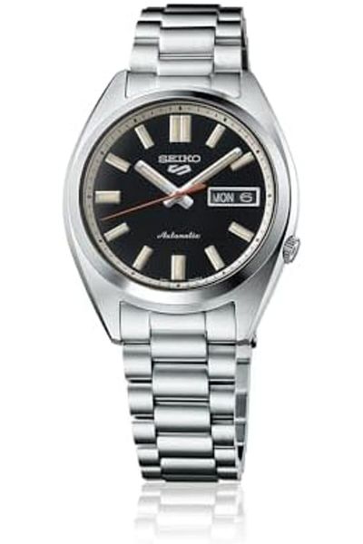 Seiko Stainless Steel Analog Black Dial Men's Watch-SRPK89K1