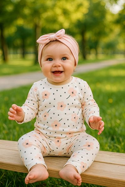cimcim baby Floral Baby Girl Kids Gift Pajama Set 0-3 Years