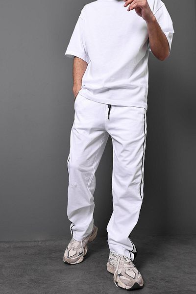 Slatra Ανδρικό φούτερ White Jolliness Baggy Fit