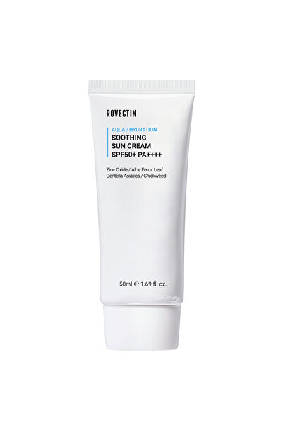 Rovectin Aqua Soothing Sun Cream SPF50+ PA++++ - %100 Fiziksel Mineral Filtre...