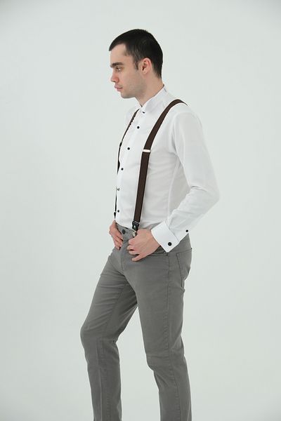 ELROZO Men's Leather Detailed Trouser Hanger