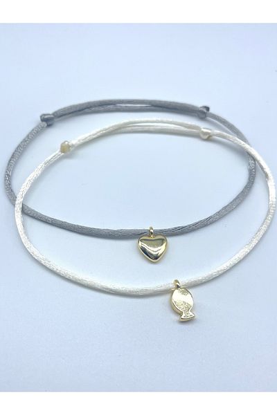 Concept HuBuTU 2 Pieces Minimal Silk Satin Flush Rope Anklet Set