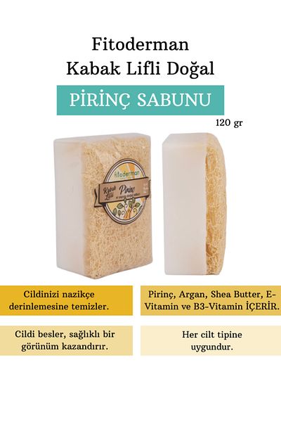 Fitoderman Pumpkin Fiber Whitening and Brightening Rice Soap