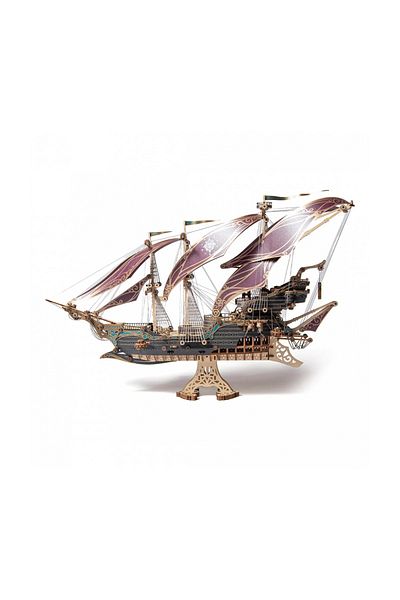 ROKR 3d Puzzle, Pirate Ship – The Maritime Adventures Of Sparrow, Violet, Hc, Wood, 518 Pieces
