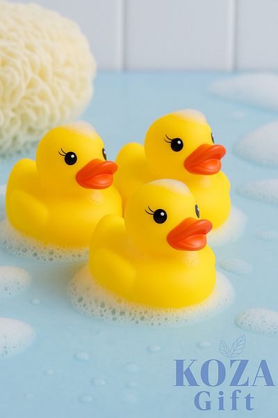 keyfisepet en keyifli sepet 3Pcs Mini Duck Vinyl Set Sound Baby Kids Bath And Pool Toy