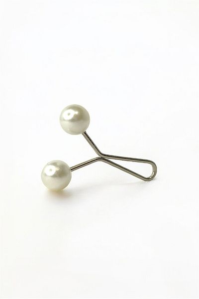 Loggia Κλιπ σάλι κασκόλ White Pearl Model 1 Piece Clip - Γυναικείο αξεσουάρ Hijab