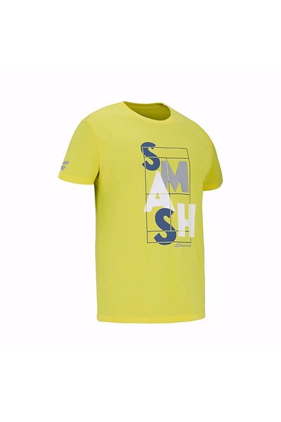 BABOLAT Exercise Message Men's Yellow T-Shirt Men's T-Shirt 4Ms25445