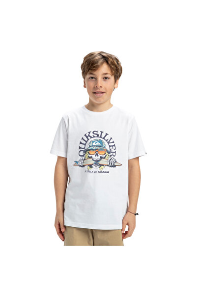 Quiksilver Home Skull Feast Yth Boy White T-Shirt Boy's T-Shirt Eqbzt04850