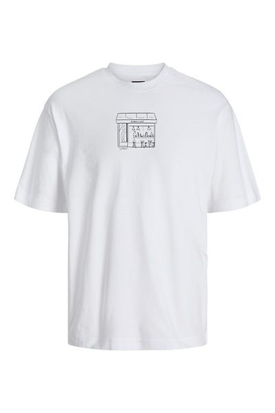 Jack & Jones Ανδρικό λευκό μπλουζάκι Jprbladoodle Ss 12279331-Brightwhi