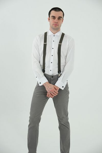ELROZO Men's Leather Detailed Trouser Hanger