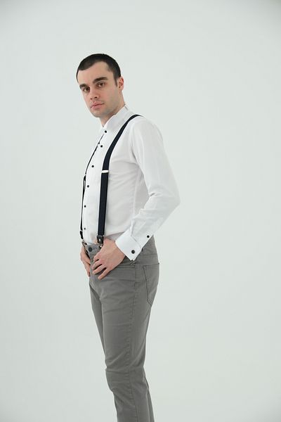 ELROZO Men's Leather Detailed Trouser Hanger