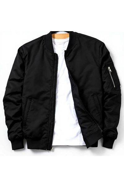YONEZ MODA Unisex Oversize Διπλή Τσέπη Bomber Jacket College Jacket