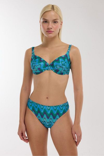 AYYILDIZ 5646 Син блестящ комплект бикини Minimizer