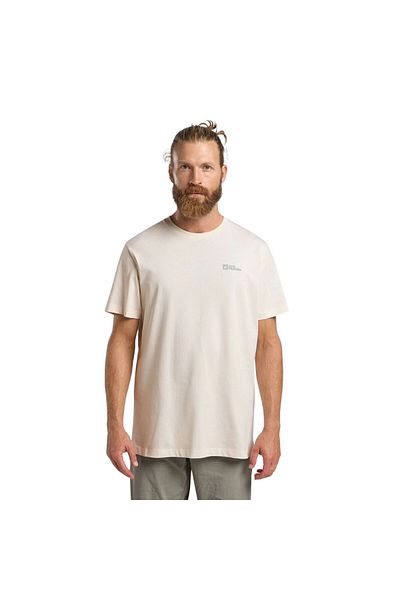 Jack Wolfskin تي شيرت أساسي T للرجال أبيض تي شيرت رجالي 1808382tr