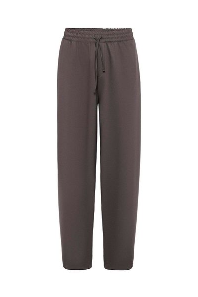 VAMOSCLO Elastic Waist Baggy Trousers Smoked