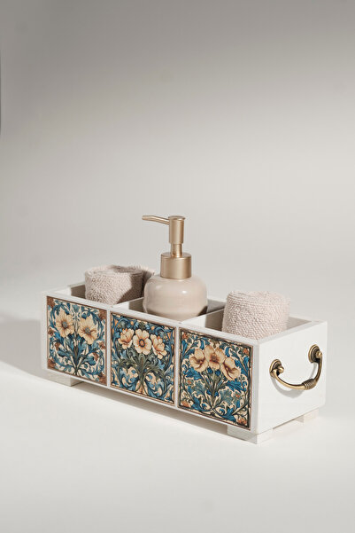Good Wood Mood Masif Ahşap Banyo Düzenleyici, Sıvı Sabunluk, Havlu Seti
