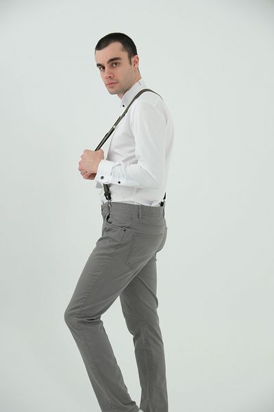 ELROZO Men's Leather Detailed Trouser Hanger