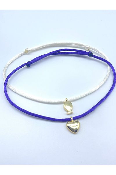 Concept HuBuTU 2 Pieces Minimal Silk Satin Flush Rope Anklet Set