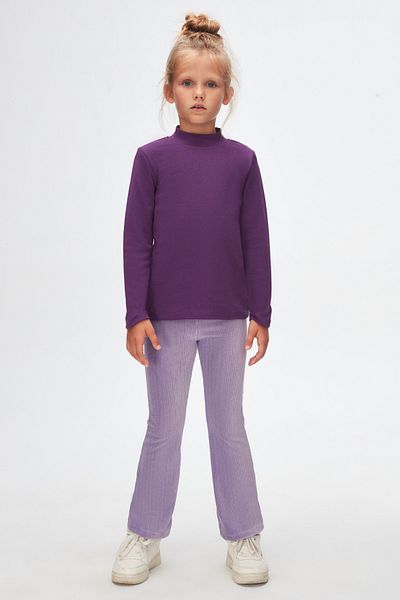 LOVETTI Girl - Purple Half Turtleneck Long Sleeve T-shirt