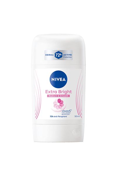 NIVEA NIVEA Extra Bright Radiant & Smooth, Vitamin C, 72h Antiperspirant for Women, Stick 50ml