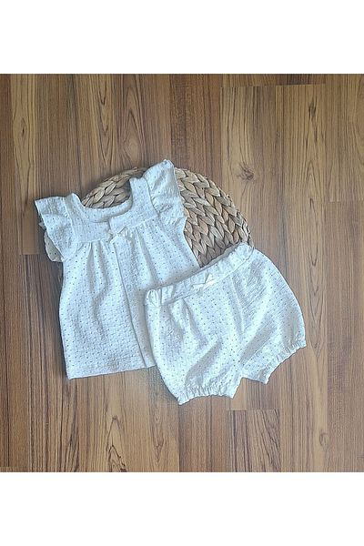 Bebbemini Openwork Patterned 2-Piece Shorts Set