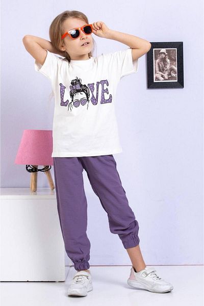 falcomini Girl's Printed Tracksuit Set