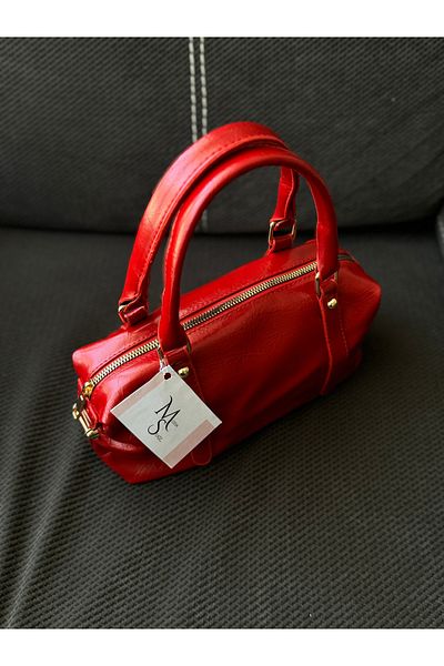 Moda Sekiz Women's Patent Leather Wrinkled Model Faux Leather Casual Cross Strap and Shoulder Bag