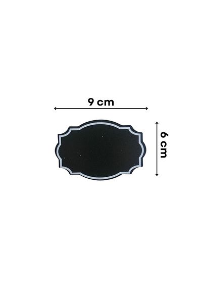Şeffaf Etiket 10Pcs Erasable Black Label Decorative Blackboard Shaped Dessert Coffee Cafe Name Board 2