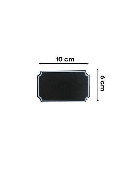 Şeffaf Etiket 10Pcs Erasable Black Label Decorative Blackboard Shaped Dessert Coffee Cafe Name Board 3