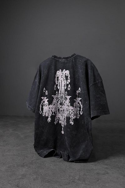 Slatra Ανδρικό μπλουζάκι Anthracite Shine Bright Special Washed Fabric Oversize