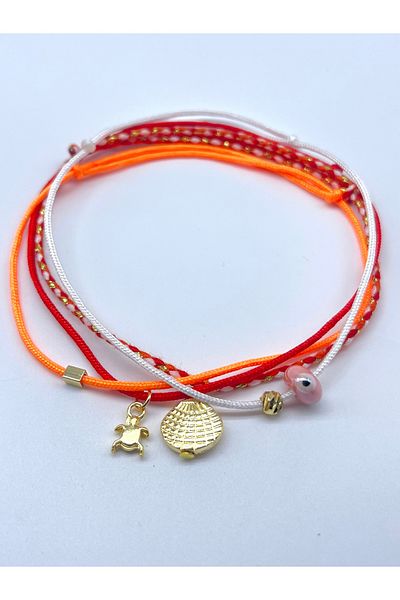 Concept HuBuTU 4 Pieces Sea Themed Rope Anklet Set with Figures