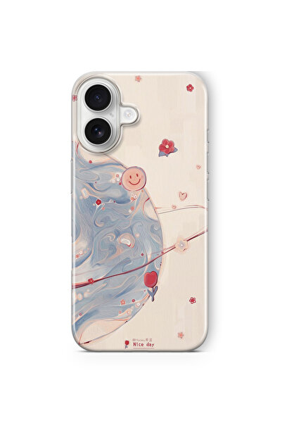 Space Star iPhone 17 Uyumlu Nice Day Tasarım Baskılı Şeffaf Kılıf