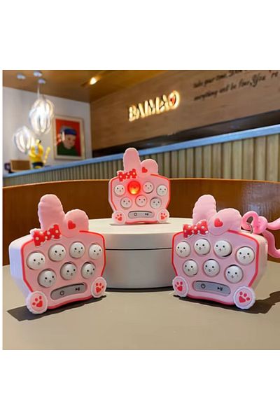 LRS STORE Mini Whack-A-Mole Game with Lights and Sounds Switch Size Cute Fast Eating Game