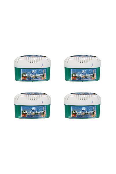 BigD Big D Fridge Odour Absorber 200g – Pack of 4 | Natural Seaweed Gel Formula for 90-Day Odor Control