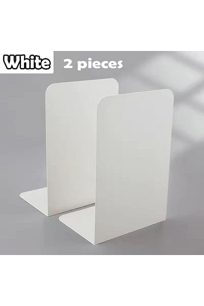 Choice White 2pc Simple ins wind book stand metal desktop book stand student book block large thickened 2