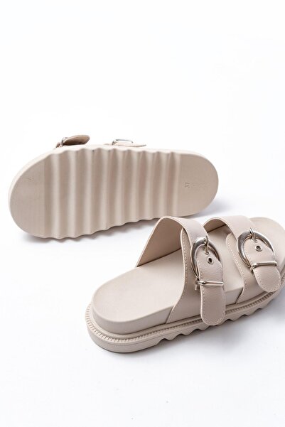 Aymood DM-6010 Бежеві капці з аксесуарами для щоденного використання для жінок