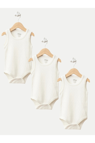 Tiffany Atlet Body %100 Pamuklu Çıtçıtlı Basic 3'lü Set Body Zıbın Sarı Unise...
