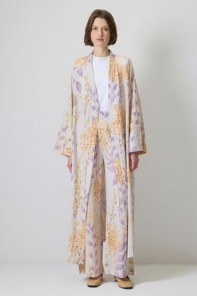 Touché Privé Patterned Kimono Pants Suit
