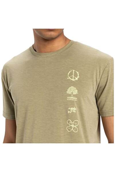 Quiksilver Ανδρικό μπλουζάκι καφέ χρώματος Coastal Run ΑΝΔΡΙΚΟ ΜΠΛΟΥΖΑ EQYKT04372