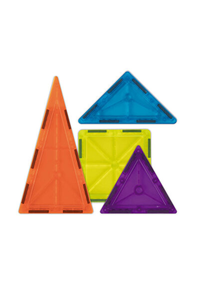 Apli Kids Joc educativ de construit, Piese Magnetice Transparente, 4 forme, 18 piese, Apli, +5ani