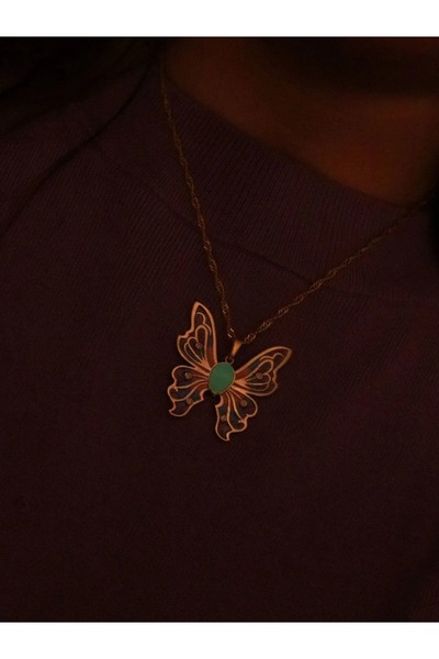 Reorah Collection Fairytopia Elina Karanlıkta Parlayan Kelebek Kolye-gümüş Ka...