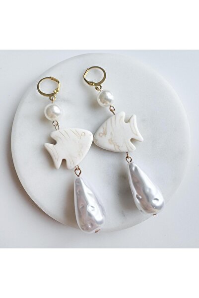 Venus Design Çelik Balık İnci Küpe