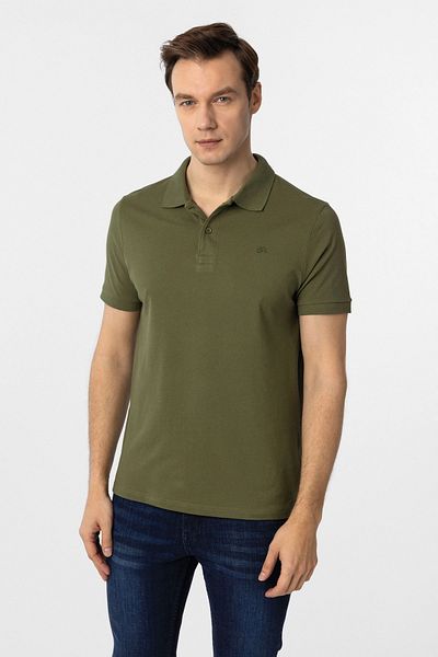 SÜVARİ Μπλουζάκι Polo Collar από βαμβακερό ύφασμα Cavalry Slim Fit